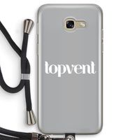 Topvent Grijs Wit: Samsung Galaxy A5 (2017) Transparant Hoesje met koord