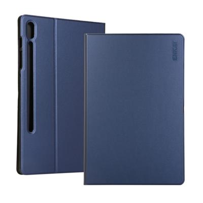 ENKAY horizontale Flip lederen draagtas met houder voor Samsung Galaxy tab S6 10 5 T860/T865 (donkerblauw)