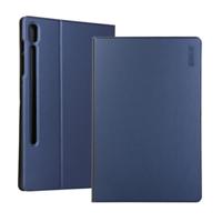 ENKAY horizontale Flip lederen draagtas met houder voor Samsung Galaxy tab S6 10 5 T860/T865 (donkerblauw)