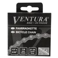 Ventura Ketting 8 speed, 1/2x3/32 116L grijs/bruin (hangverpakking) - thumbnail