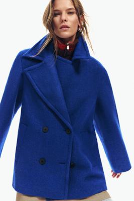 Korte boucléjas - BLUE - XS