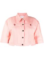 Acler chemise crop Briar à découpes - Rose