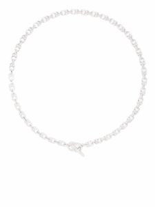 Courbet collier-chaîne CELESTE en or blanc recyclé 18ct à fermoir serti de diamants créés en laboratoire - Argent