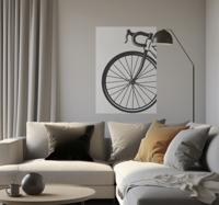 Fiets poster van voorste wiel
