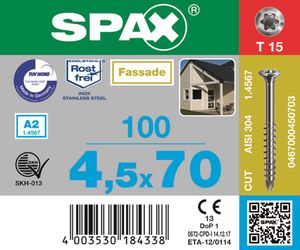 Spax bolkop t15 3,5x30(1000)