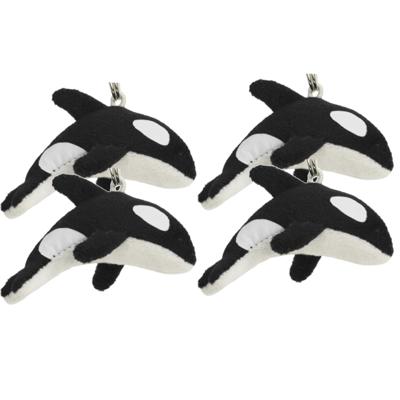Nature Planet pluche orka - 8x - sleutelhanger - 6 cm - zeedieren sleutelhanger