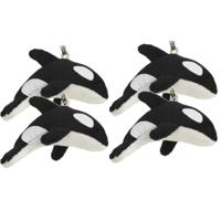 Nature Planet pluche orka - 8x - sleutelhanger - 6 cm - zeedieren sleutelhanger Nature Planet pluche orka - 8x - sleutelhanger - 6 cm - zeedieren sleutelhanger