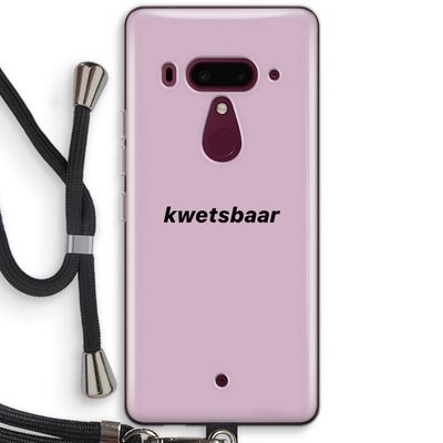 kwetsbaar: HTC U12+ Transparant Hoesje met koord