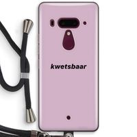 kwetsbaar: HTC U12+ Transparant Hoesje met koord