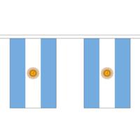 Argentinie Vlaggetjes vlaggenlijn slinger - 300 cm - polyester - binnen/buiten - versiering/feestart