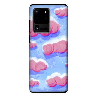 Roze wolken met vogels: Samsung Galaxy S20 Ultra Tough Case