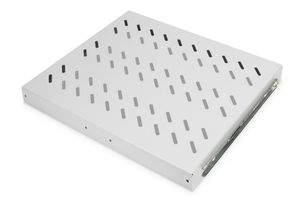 Digitus DN-19 TRAY-2-600 19 inch Apparaatbodem voor patchkast 1 HE Uittrekbaar Geschikt voor kastdiepte: 600 mm Grijs