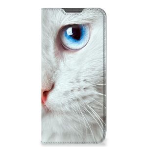 OPPO A96 | A76 Hoesje maken Witte Kat