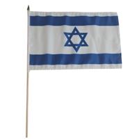 Luxe zwaaivlag Israel - 30 x 45 cm - polyester - Israelische vlag op stok vlag Luxe zwaaivlag Israel - 30 x 45 cm - polyester - Israelische vlag op stok vlag