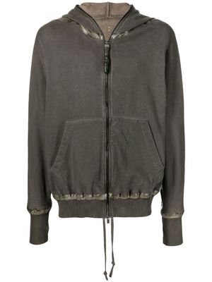 Isaac Sellam Experience hoodie à fermeture zippée - Gris