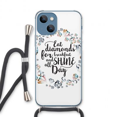 Diamonds: iPhone 13 Transparant Hoesje met koord