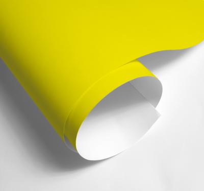 Mat lichtgeel vinyl stickervel kleuren