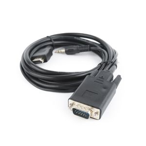 Gembird A-HDMI-VGA-03-10 video kabel adapter 3 m HDMI + 3.5mm VGA (D-Sub) Zwart