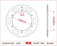 RK Chain wheel 520 46z steel silver