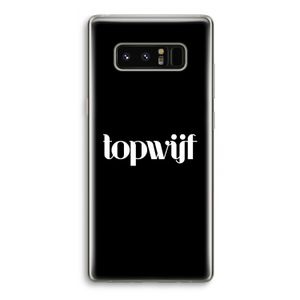 Topwijf Zwart: Samsung Galaxy Note 8 Transparant Hoesje