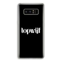 Topwijf Zwart: Samsung Galaxy Note 8 Transparant Hoesje