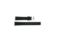 Horlogeband Skagen 691SSLS / 691SSLB Leder Zwart 17mm
