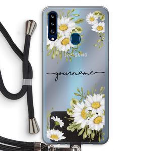Daisies: Samsung Galaxy A20s Transparant Hoesje met koord