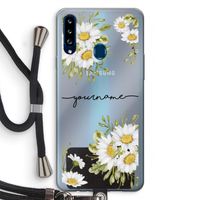 Daisies: Samsung Galaxy A20s Transparant Hoesje met koord