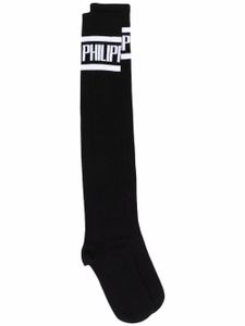 Philipp Plein chaussettes à logo imprimé - Noir