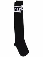 Philipp Plein chaussettes à logo imprimé - Noir - thumbnail