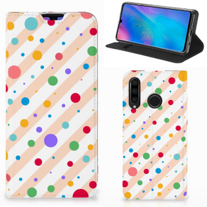 Huawei P30 Lite New Edition Hoesje met Magneet Dots