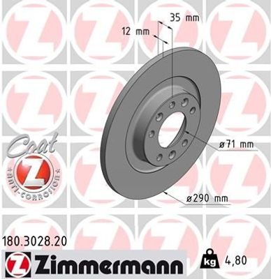Remschijf Coat Z 180302820