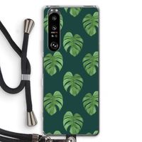 Monstera leaves: Sony Xperia 1 III Transparant Hoesje met koord