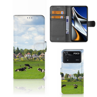 Xiaomi Poco X4 Pro 5G Telefoonhoesje met Pasjes Koeien - thumbnail