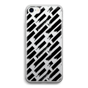 Zwarte vegen: iPhone SE 2020 Transparant Hoesje