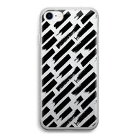 Zwarte vegen: iPhone SE 2020 Transparant Hoesje