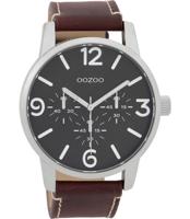 OOZOO Timepieces Horloge Roodbruin/Zwart | C9652