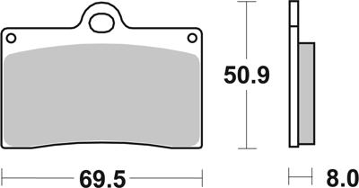 BREMBO Remblokken, voor de moto, Road Organisch 07BB1507