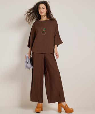 wide fit set: top met broek