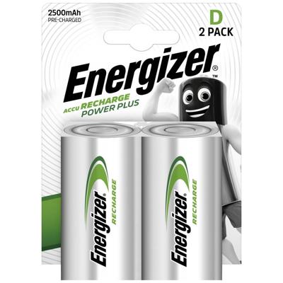 Energizer Power Plus HR20 Oplaadbare D batterij (mono) NiMH 2500 mAh 1.2 V 2 stuk(s)