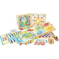 JEUJURA Classic Games Box - 150 regels - Houten pionnen