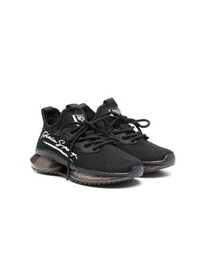Plein Sport baskets lacées à logo imprimé - Noir