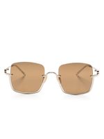 Gucci Eyewear lunettes de soleil Double G à monture carrée - Or