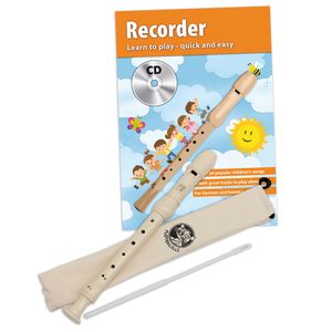 CASCHA HH 1510 Recorder-fluit Sopraan Acrylonitrielbutadieenstyreen (ABS) Ivoor