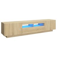 vidaXL Tv-meubel met LED-verlichting 180x35x40 cm sonoma eikenkleurig - thumbnail