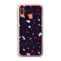 Dark Rounded Terrazzo: Samsung Galaxy A20e Transparant Hoesje
