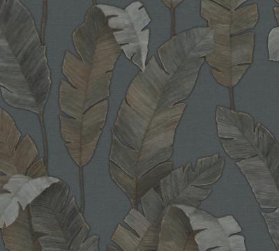 Livingwalls Metropolitan Stories. Travel Stories - Petrol - Floral - 392183