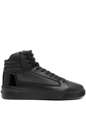 Calvin Klein baskets en cuir à lacets - Noir