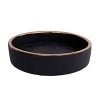 Diversen Onderbord max s zwart/goud aardewerk 16x16x3,6cm