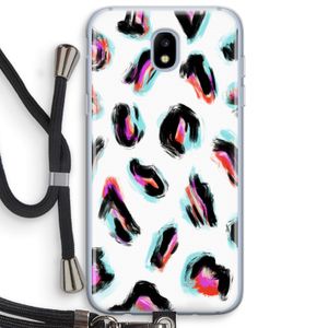 Cheetah color: Samsung Galaxy J5 (2017) Transparant Hoesje met koord